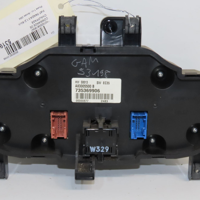 Commande de chauffage occasion FIAT PANDA II Phase 1 09-2003->12-2012 1.2i 60ch 735498813 2