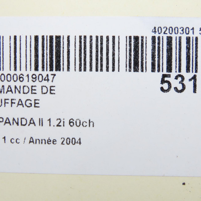 Commande de chauffage occasion FIAT PANDA II Phase 1 09-2003->12-2012 1.2i 60ch 735498813 4