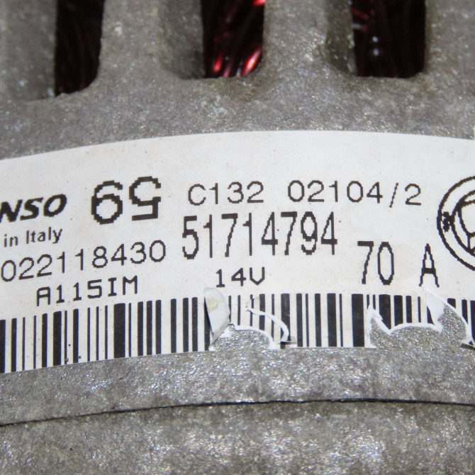 Alternateur occasion FIAT PANDA II Phase 1 09-2003->12-2012 1.2i 60ch 52003531 6