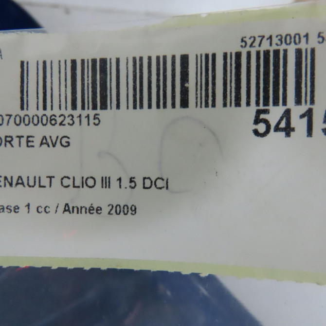 Porte avant gauche occasion RENAULT CLIO III Phase 1 09-2005->03-2009 1.5 DCI 85ch 7751479112 4