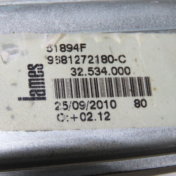 Mecanisme leve-glace arrière gauche occasion CITROEN C3 PICASSO Phase 1 02-2009->08-2012 1.6 HDi 90ch 9223F1 4