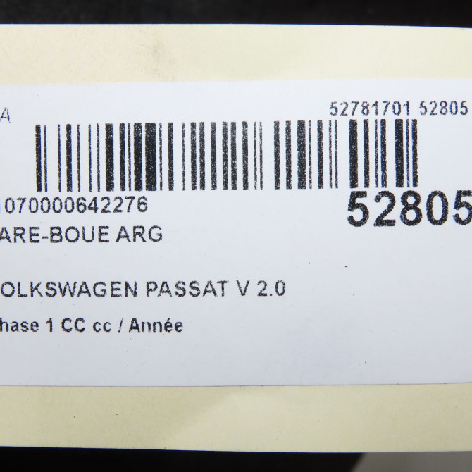 Pare-boue arrière gauche occasion VOLKSWAGEN PASSAT V Phase 1 04-1995->04-1999 2.0 TDI 140ch 3C8810971B 3