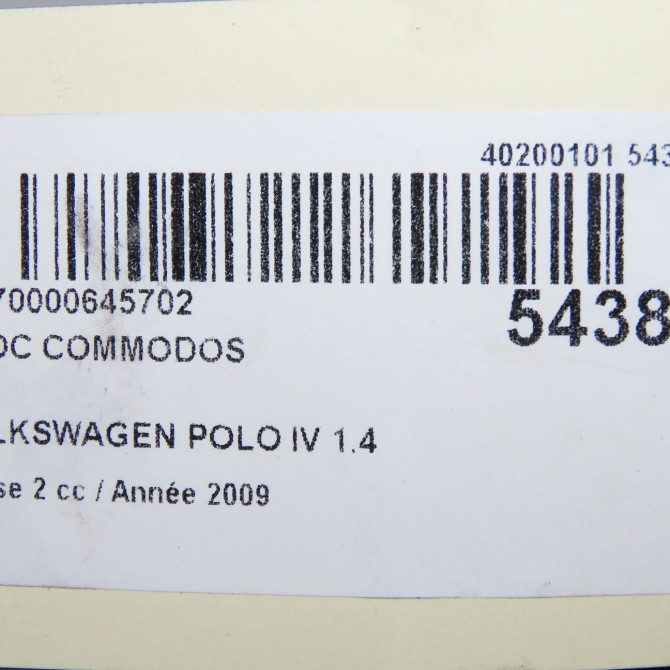 Bloc commodos occasion VOLKSWAGEN POLO IV Phase 2 05-2005->09-2009 1.4 TDI 70ch 6Q0953513G9B9 8
