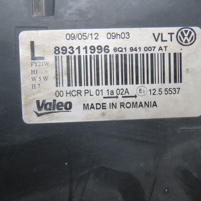 Phare gauche occasion VOLKSWAGEN POLO IV Phase 2 05-2005->09-2009 1.4 TDI 70ch 6Q1941007AT 4