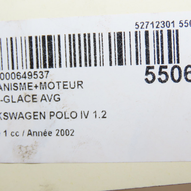 Mecanisme+moteur leve-glace avg occasion VOLKSWAGEN POLO IV Phase 1 01-2002->05-2005 1.2 65ch 6Q3837461J 8