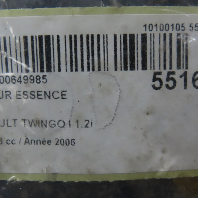 Moteur essence occasion RENAULT TWINGO I Phase 3 08-2000->06-2007 1.2i 7701475815 7