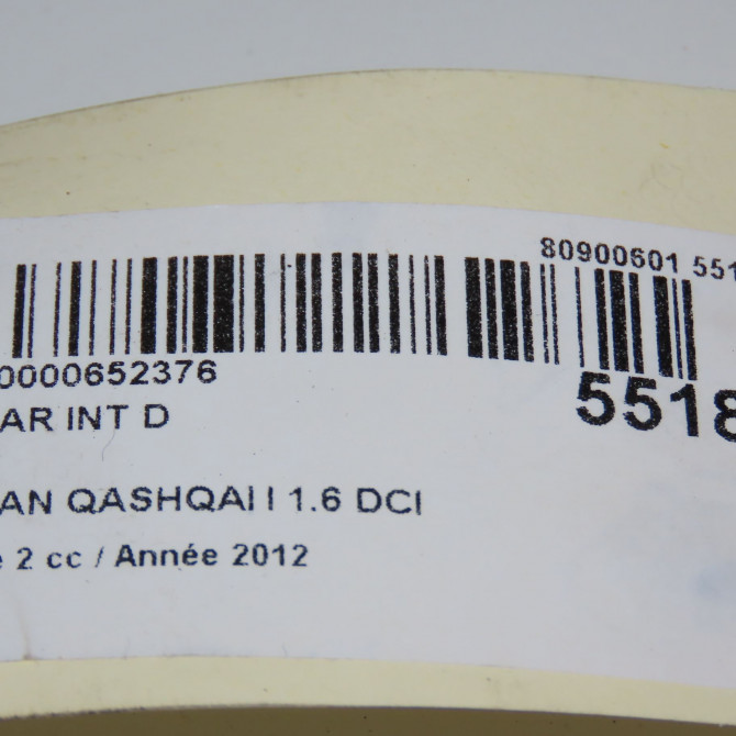 Feu arrière intérieur droit occasion NISSAN QASHQAI I Phase 2 03-2010->04-2014 1.6 DCI 130ch 26554BR01A 6
