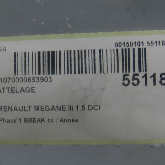 Attelage occasion RENAULT MEGANE III Phase 1 04-1995->04-1999 1.5 DCI 85ch 7