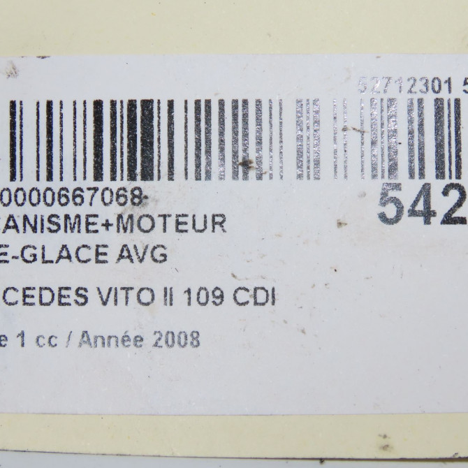 Mecanisme+moteur leve-glace avg occasion MERCEDES VITO II Phase 1 10-2003->09-2010 109 CDI 88ch 6397200446 8