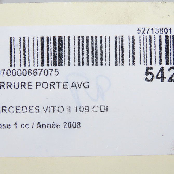Serrure porte avg occasion MERCEDES VITO II Phase 1 10-2003->09-2010 109 CDI 88ch 6397202435 5