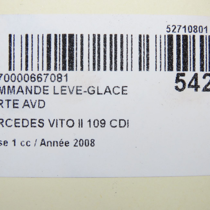 Commande lève-glace porte avant droite occasion MERCEDES VITO II Phase 1 10-2003->09-2010 109 CDI 88ch 6395451413 5