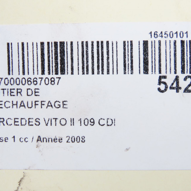 Boitier de préchauffage occasion MERCEDES VITO II Phase 1 10-2003->09-2010 109 CDI 88ch 5