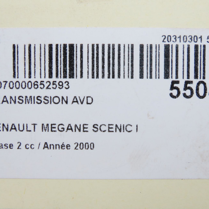 Transmission avant droite occasion RENAULT MEGANE SCENIC I Phase 2 08-1999->06-2003 2.0i 140ch 7700111914 6