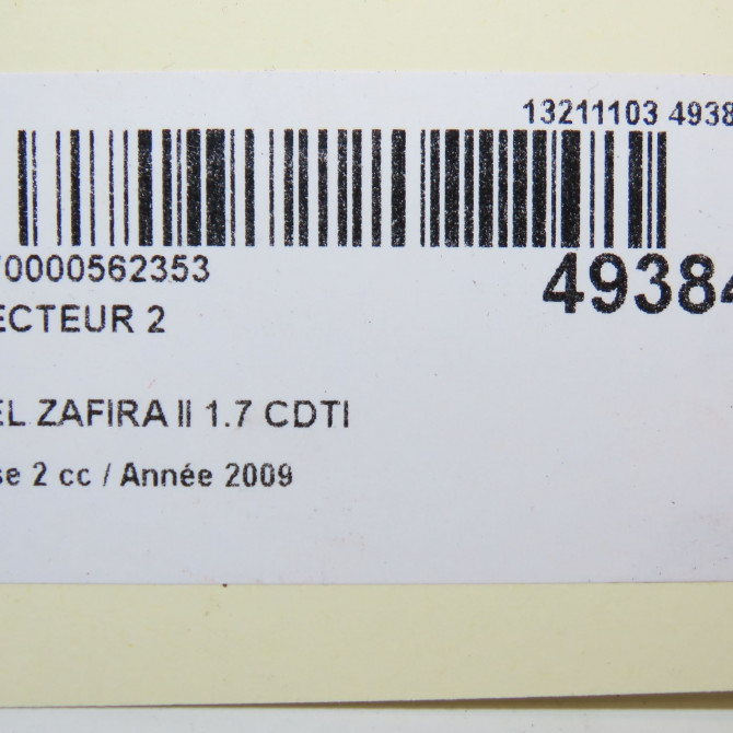 occasion OPEL ZAFIRA II Phase 2 01-2008->12-2014 1.7 CDTI 125ch 97376270 5