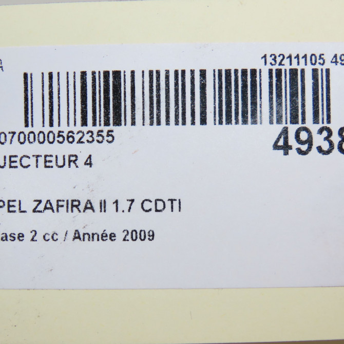 occasion OPEL ZAFIRA II Phase 2 01-2008->12-2014 1.7 CDTI 125ch 97376270 5