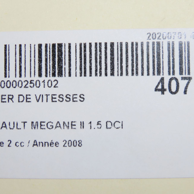 Levier de vitesses occasion RENAULT MEGANE II Phase 2 01-2006->06-2009 1.5 DCI 85ch 7