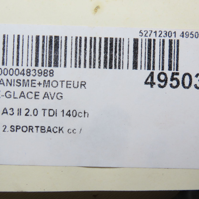 Mecanisme+moteur leve-glace avg occasion  8P4837461C 8