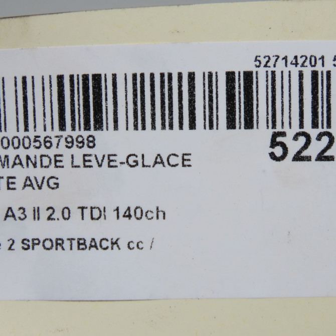 Commande lève-glace porte avant gauche occasion  4F0959851F5PR 7