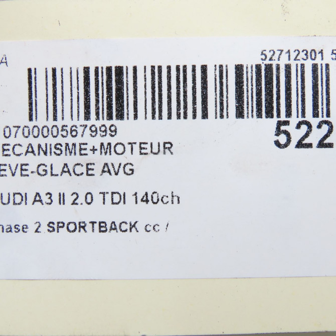 Mecanisme+moteur leve-glace avg occasion  8P4837461C 7