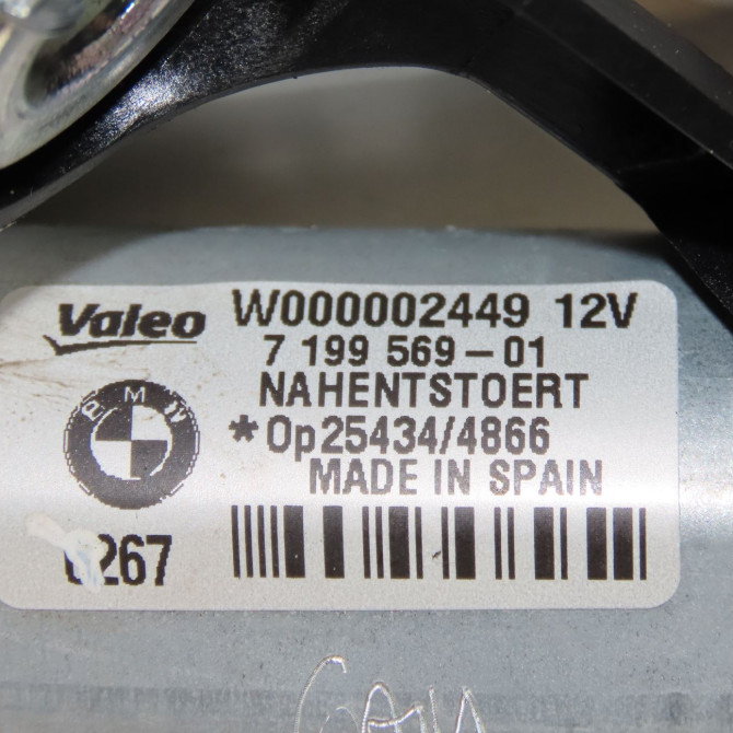Moteur essuie-glace arrière occasion B.M.W. SERIE 1 I Phase 1 01-2007->07-2011 118d 143ch 67637199569 5
