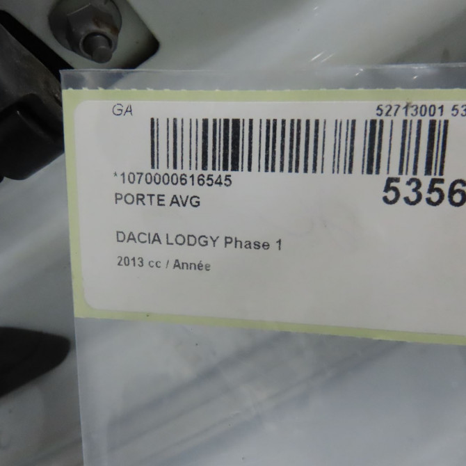 Porte avant gauche occasion DACIA LODGY Phase 1 01-2012->... 801019339R 4