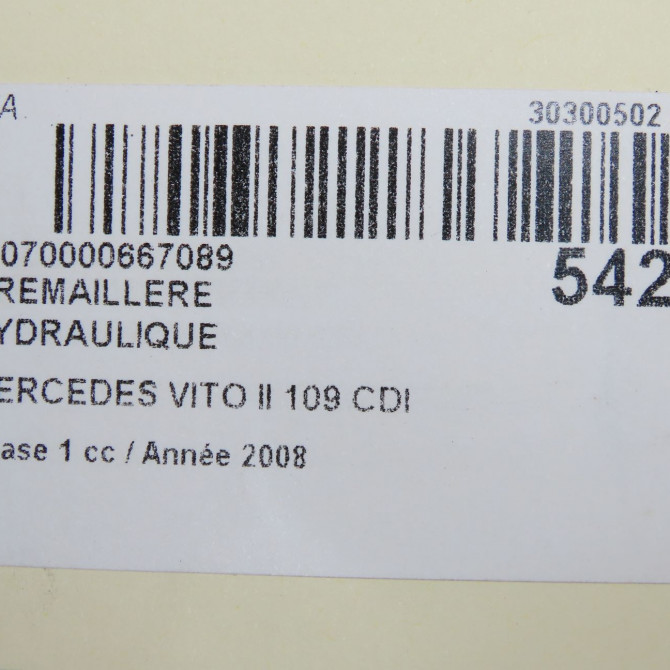 Cremaillere hydraulique occasion MERCEDES VITO II Phase 1 10-2003->09-2010 109 CDI 88ch 6394602400 6