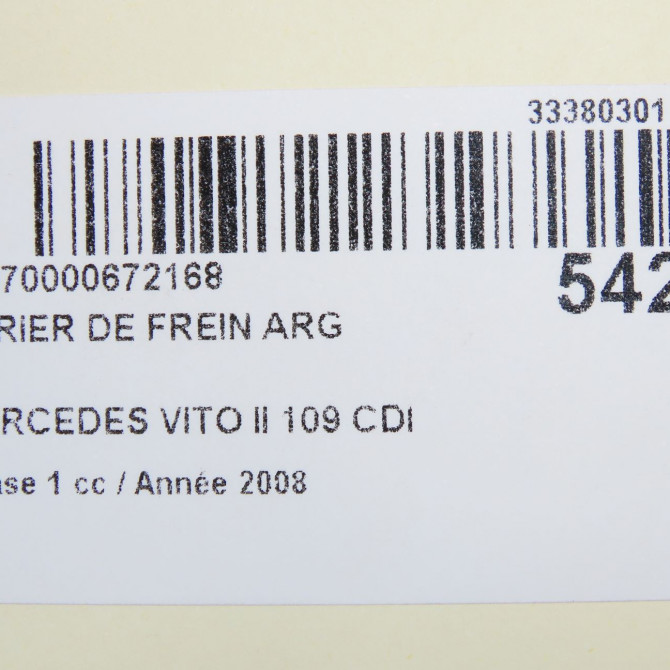 Etrier de frein arrière gauche occasion MERCEDES VITO II Phase 1 10-2003->09-2010 109 CDI 88ch 6394200883 6