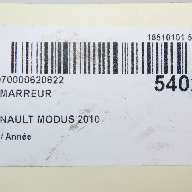 Démarreur occasion RENAULT MODUS Phase 2 01-2008->12-2012 1.5 DCI 85ch 8200584675 6