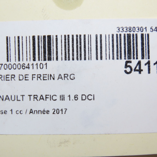 Etrier de frein arrière gauche occasion RENAULT TRAFIC III Phase 1 06-2014->... 1.6 DCI 120ch 7701056166 6