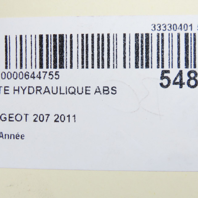 Unité hydraulique ABS occasion PEUGEOT 207 CC Phase 1 03-2007->... 1.6 THP 150ch 4541TF 6