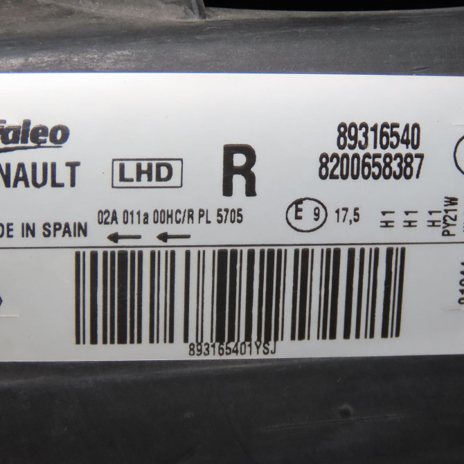 Phare droit occasion RENAULT MODUS Phase 2 01-2008->12-2012 1.5 DCI 85ch 7701069722 5