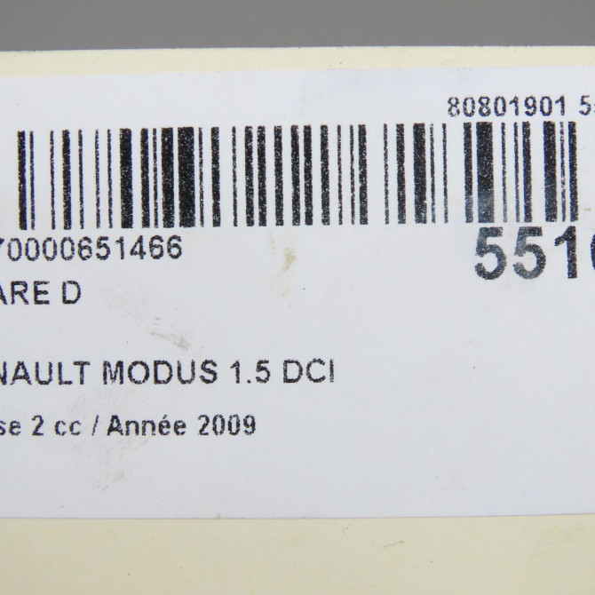 Phare droit occasion RENAULT MODUS Phase 2 01-2008->12-2012 1.5 DCI 85ch 7701069722 7