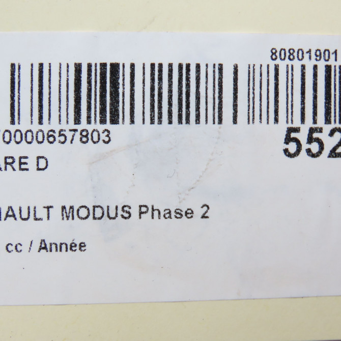 Phare droit occasion RENAULT MODUS Phase 2 01-2008->12-2012 1.6i 16v 110ch 7701069722 7