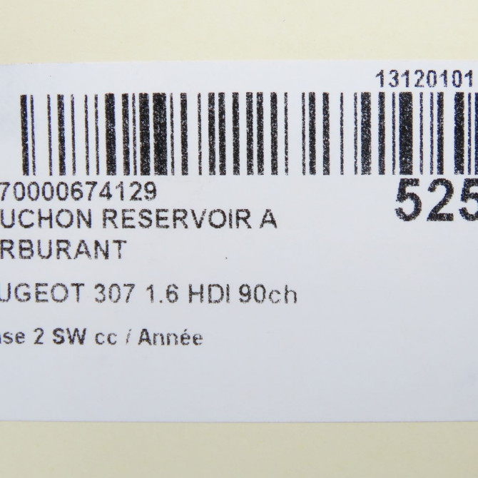 Bouchon reservoir a carburant occasion PEUGEOT 307 Phase 2 SW 06-2005->07-2008 1.6 HDI 90ch 1508L2 4
