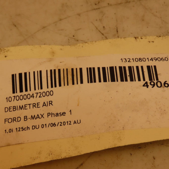 Debimetre air occasion FORD B-MAX Phase 1 06-2012->... 1.0i 125ch 1516668 4