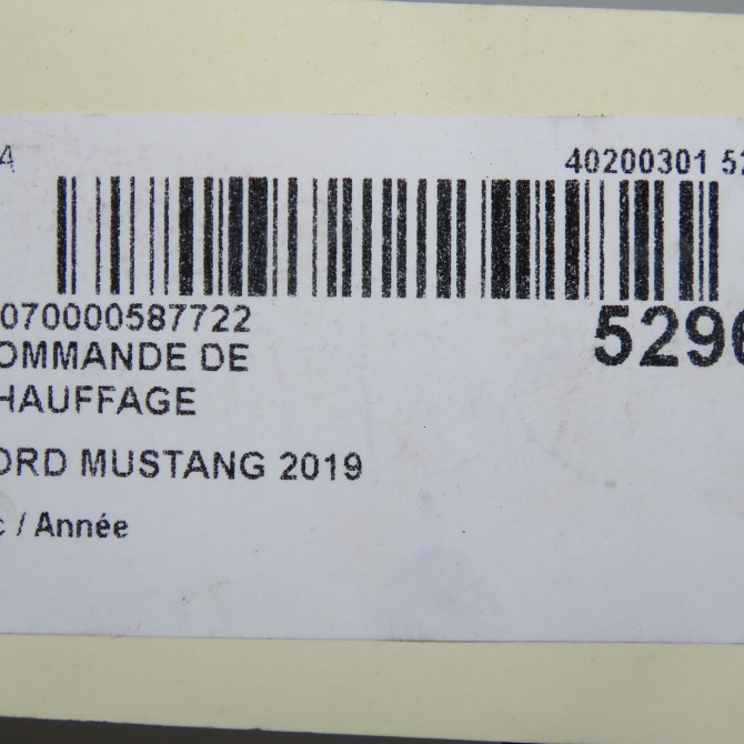 Commande de chauffage occasion FORD MUSTANG VII phase 1 06-2015->... 2220367 6