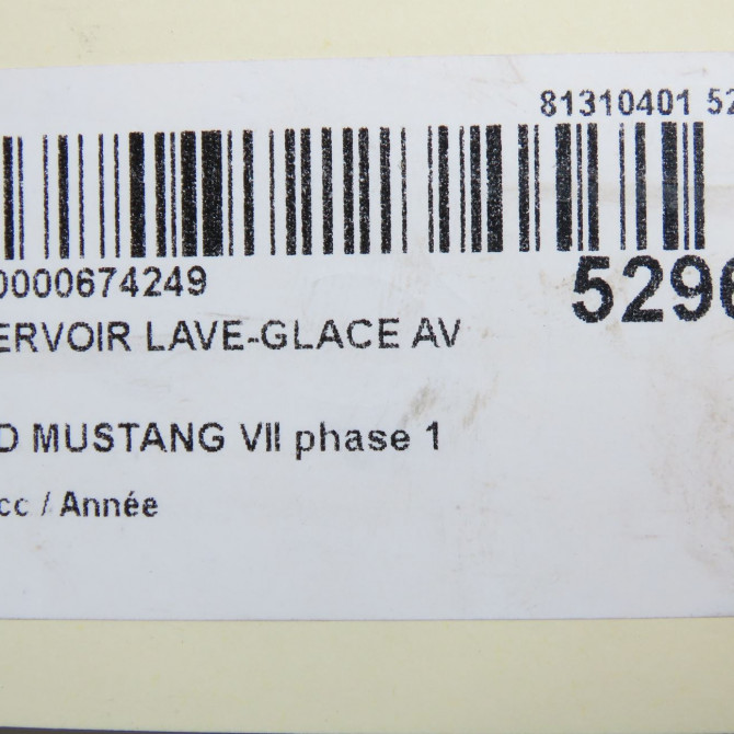 Reservoir lave-glace avant occasion FORD MUSTANG VII phase 1 06-2015->... 2527212 6