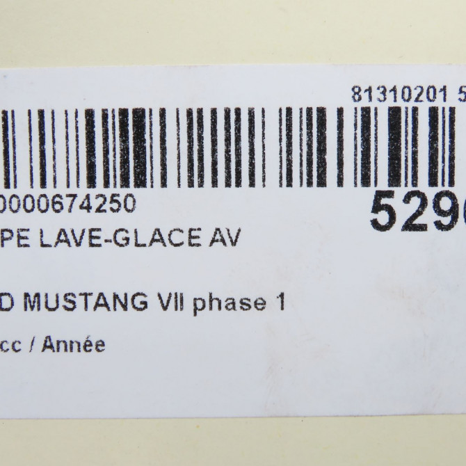 Pompe lave-glace avant occasion FORD MUSTANG VII phase 1 06-2015->... 4839166 6
