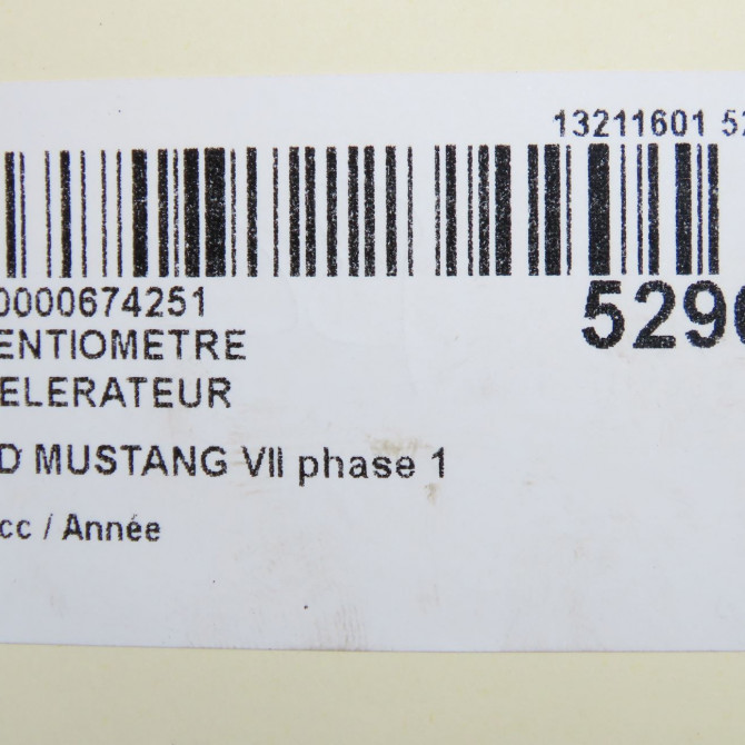 Potentiometre accelerateur occasion FORD MUSTANG VII phase 1 06-2015->... 6