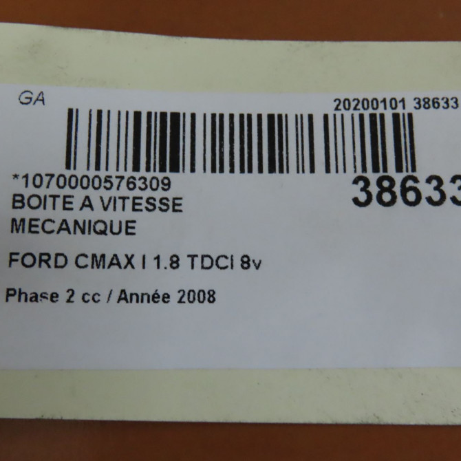 Boîte à vitesse mecanique occasion FORD CMAX I Phase 2 03-2007->09-2010 1.8 TDCI 8v 115ch 1477480 6