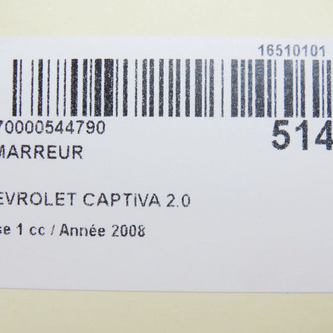 Démarreur occasion CHEVROLET CAPTIVA Phase 1 04-1995->04-1999 2.0 VCDI 127ch 96843574 6