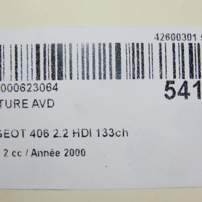 Ceinture avant droite occasion PEUGEOT 406 Phase 2 04-1999->04-2004 2.2 HDI 133ch 8974CR 6