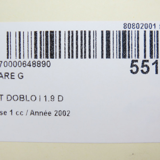 Phare gauche occasion FIAT DOBLO I Phase 1 03-2001->12-2005 1.9 D 46807765 6