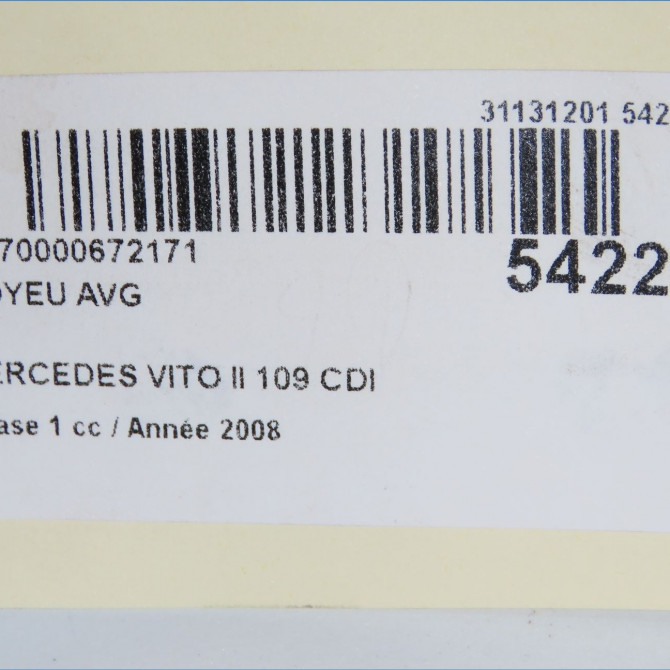 Moyeu avg occasion MERCEDES VITO II Phase 1 10-2003->09-2010 109 CDI 88ch 6