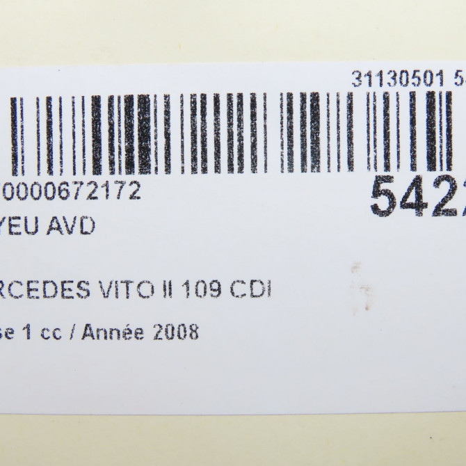 Moyeu avd occasion MERCEDES VITO II Phase 1 10-2003->09-2010 109 CDI 88ch 6