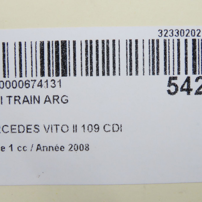 Demi train arg occasion MERCEDES VITO II Phase 1 10-2003->09-2010 109 CDI 88ch 8