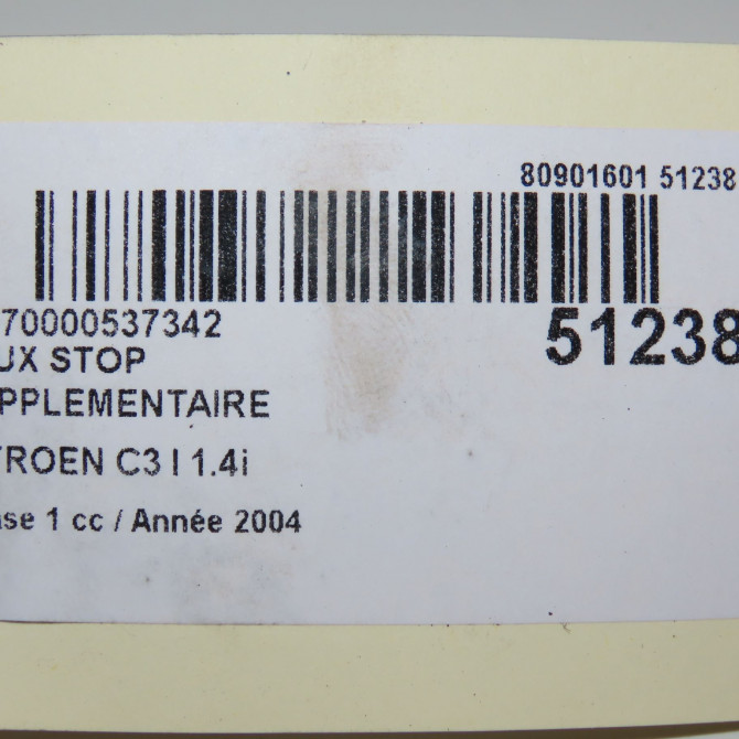 Feux stop supplementaire occasion CITROEN C3 I Phase 1 04-2002->10-2005 1.4i 6351Q2 5