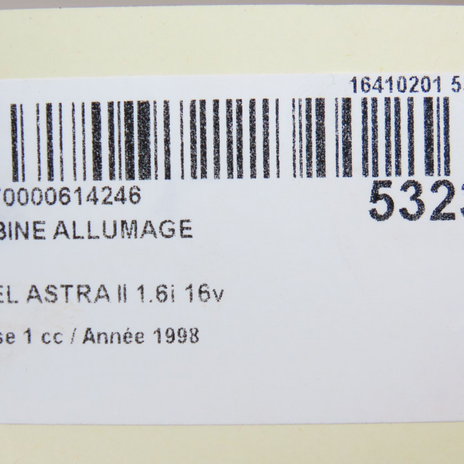 Bobine allumage occasion OPEL ASTRA II Phase 1 04-1998->09-2004 1.6i 16v 100ch 19005212 5