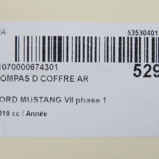 Compas d coffre ar occasion FORD MUSTANG VII phase 1 06-2015->... 7