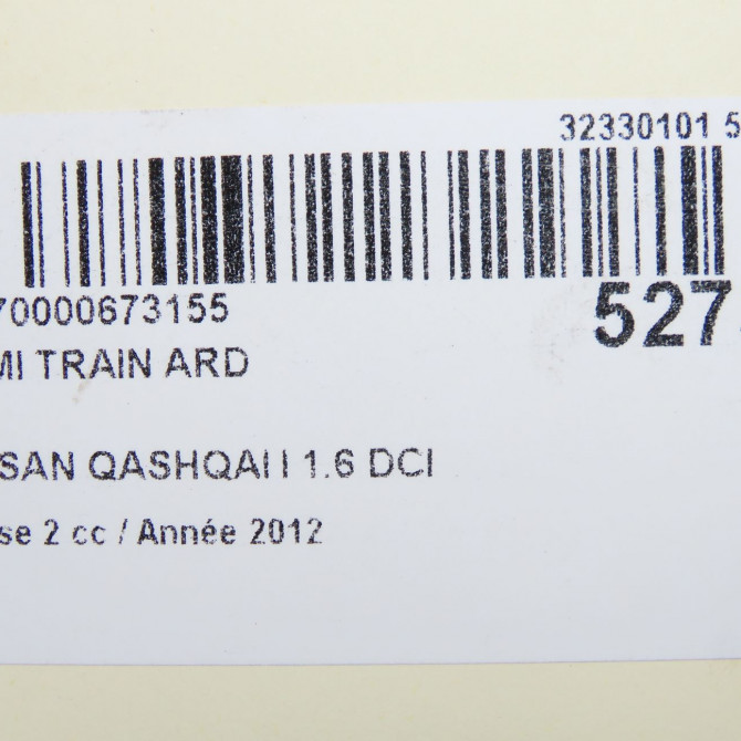 Demi train arrière droit occasion NISSAN QASHQAI I Phase 2 03-2010->04-2014 1.6 DCI 130ch 5